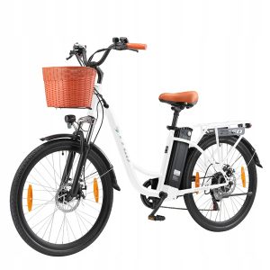 26''Rower Elektryczny TTGO YY-26ST 36V 14.5Ah 25KM/H Zasięg 75KM Biały